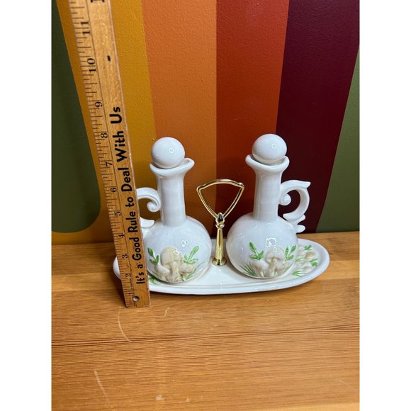 Vintage mushroom mushie cruet oil and vinegar kitchen ceramic boho cottagecore - Picture 4 of 4